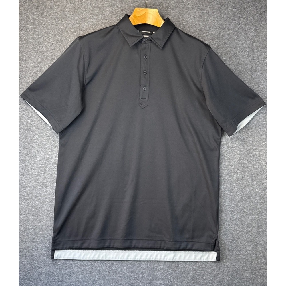 Zero Restriction Polo Shirt Mens XL Black‎ Performance Golf Short Sleeve Tennis